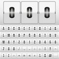 White mechanical scoreboard vector