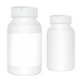 White medical bottles