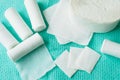 White medical cotton gauze bandage Royalty Free Stock Photo