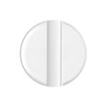 White medical round pill in mockup style. Medical and healthcare concept. Vector 3d illustration