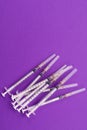 1-ml syringes isolated on a bright background