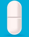 White medical tablet