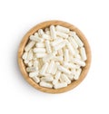 White medicine capsules. Royalty Free Stock Photo