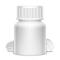 White Medicine Pill Bottle