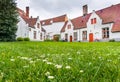 White medieval houses in Bruges Royalty Free Stock Photo