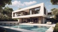 White mediterranian modern country house