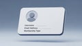 White membership card with profile icon and fields for username and email identification Royalty Free Stock Photo