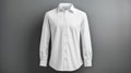 Classic White Dress Shirt With Realistic Detailing And Glossy Finish