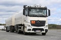 White Mercedes-Benz Actros 2545 Tank Truck Parked