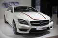 White mercedes-benz cls 63 amg car Royalty Free Stock Photo