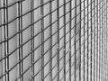 white mesh slat chainlink fence steel industrial yard security privacy fencing