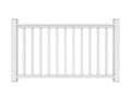 White metal classic railing render