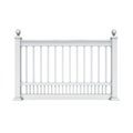 White metal design railing with Sphere