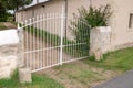 White metal gate on Elegant Home Entrance in Bordeaux France