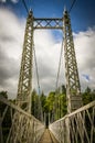 White metal Polhollick Bridge, Ballater in Aberdeenshire - Schotland Royalty Free Stock Photo