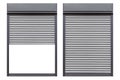 White metal roller door shutter isolated Royalty Free Stock Photo