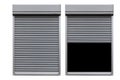 White metal roller door shutter isolated Royalty Free Stock Photo