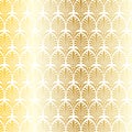 White and metallic gold Greek ornamental vector pattern