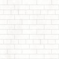 White metro tile seamless pattern. Subway brick wall background Royalty Free Stock Photo