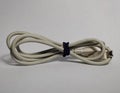 white micro usb cable with tie string Royalty Free Stock Photo