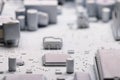 White microelectronics background Royalty Free Stock Photo
