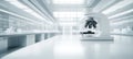 White Microscope In Bright Scientific Laboratory With Clean Area And Copy Space On Table Royalty Free Stock Photo