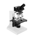 White microscope isolated on white Royalty Free Stock Photo