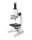 White Microscope Isolated Royalty Free Stock Photo