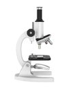 White Microscope Isolated Royalty Free Stock Photo
