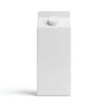 White Milk Carton with Cap Isolated Royalty Free Stock Photo
