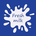 White milk splash icon Royalty Free Stock Photo