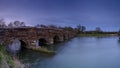 White Mill Bridge over the River Stour near Sturminster Marshall, UK Royalty Free Stock Photo