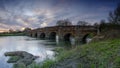 White Mill Bridge over the River Stour near Sturminster Marshall, UK Royalty Free Stock Photo