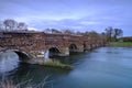 White Mill Bridge over the River Stour near Sturminster Marshall, UK Royalty Free Stock Photo