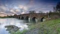 White Mill Bridge over the River Stour near Sturminster Marshall, UK Royalty Free Stock Photo