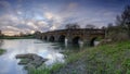 White Mill Bridge over the River Stour near Sturminster Marshall, UK Royalty Free Stock Photo