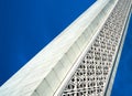 White minaret with star patterns decoration