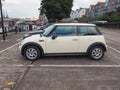 White Mini car Royalty Free Stock Photo