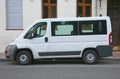 White minibus