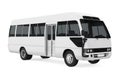 White Minibus Isolated Royalty Free Stock Photo