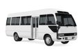 White Minibus Isolated