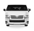 White Minibus Isolated Royalty Free Stock Photo