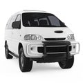 White Minibus Isolated Royalty Free Stock Photo