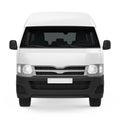 White Minibus Isolated Royalty Free Stock Photo