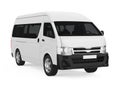 White Minibus Isolated Royalty Free Stock Photo