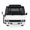 White Minibus Isolated Royalty Free Stock Photo