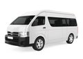 White Minibus Isolated Royalty Free Stock Photo