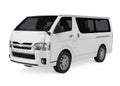 White Minibus Isolated Royalty Free Stock Photo