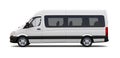 White minibus - side view Royalty Free Stock Photo