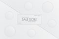 White minimal sale design circle shape overlap layer halftone style